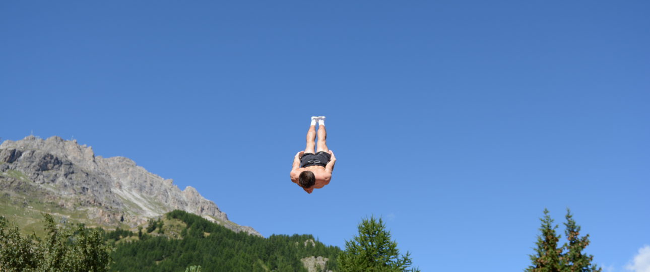 Allan stage reprise trampoline Val d'Isère