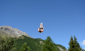 Allan stage reprise trampoline Val d'Isère