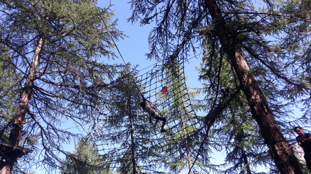 Acrobranche stage trampoline compétiteurs